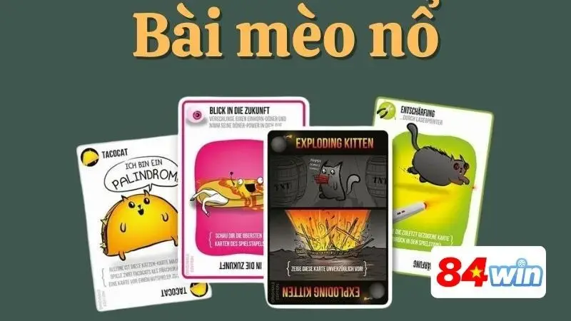 Các thẻ bài trong cách chơi bài Mèo Nổ