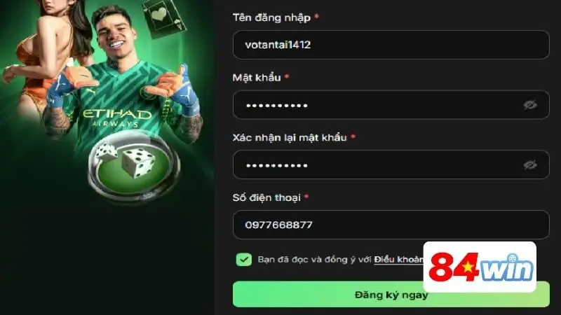 Chi tiết các bước đăng ký 84WIN cho newbie
