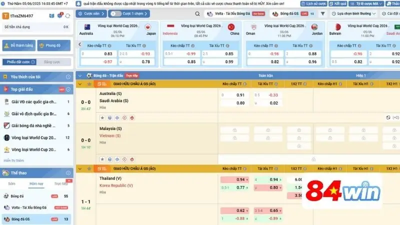 Đôi nét về sảnh thể thao 84Win
