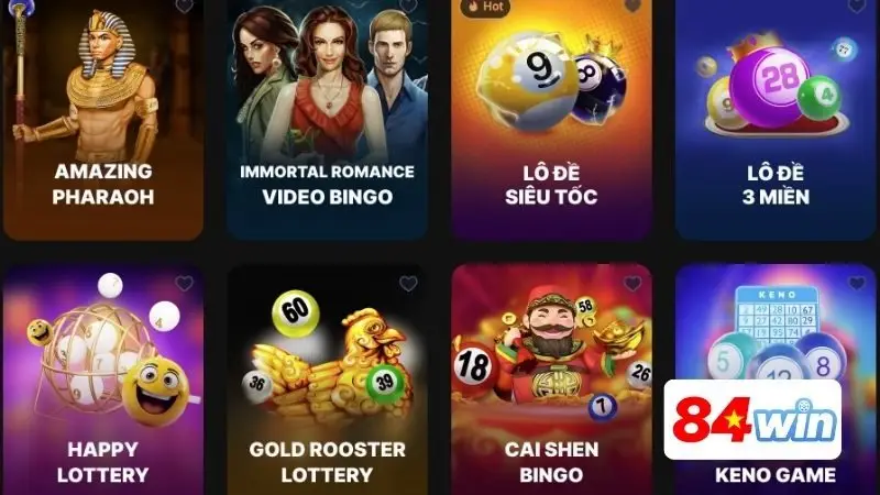 Tổng hợp các loại hình xổ số phổ biến tại 84Win